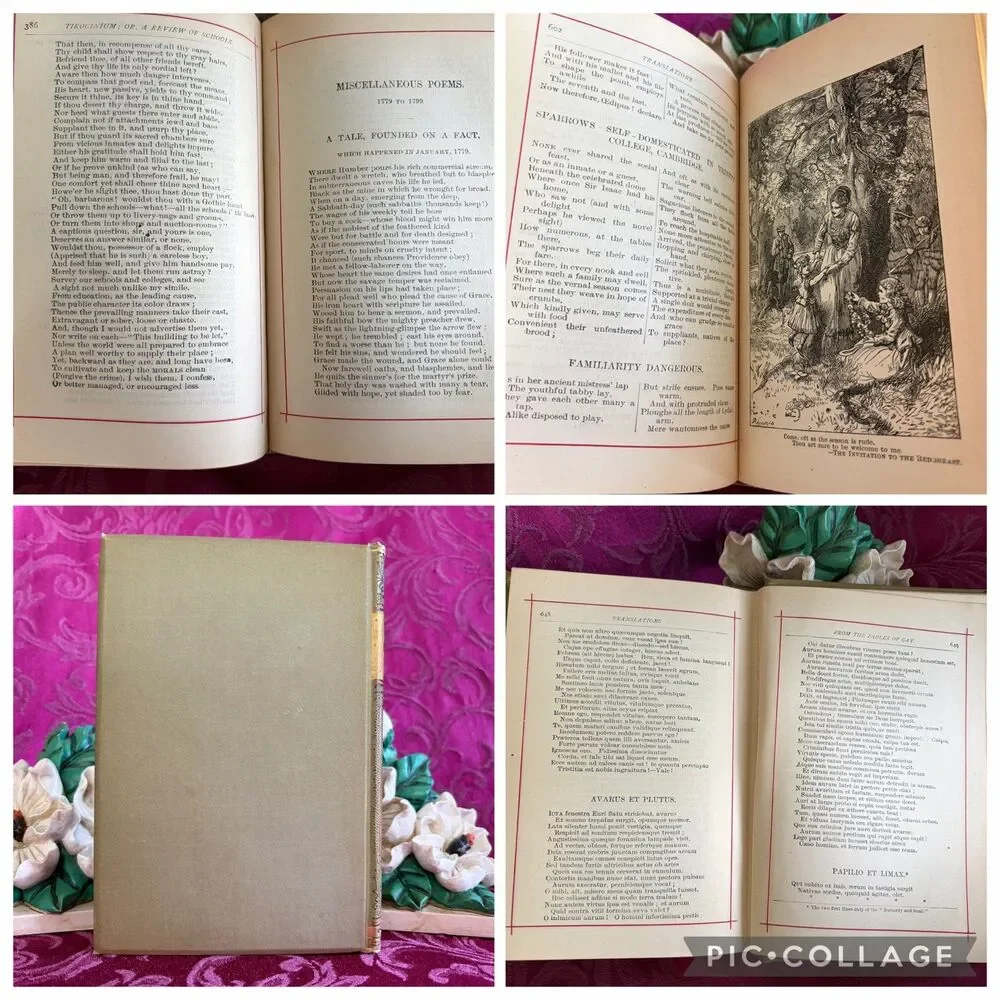 Ca 1891 The Poetical Works of William Cowper by William Cowper, Illustrated